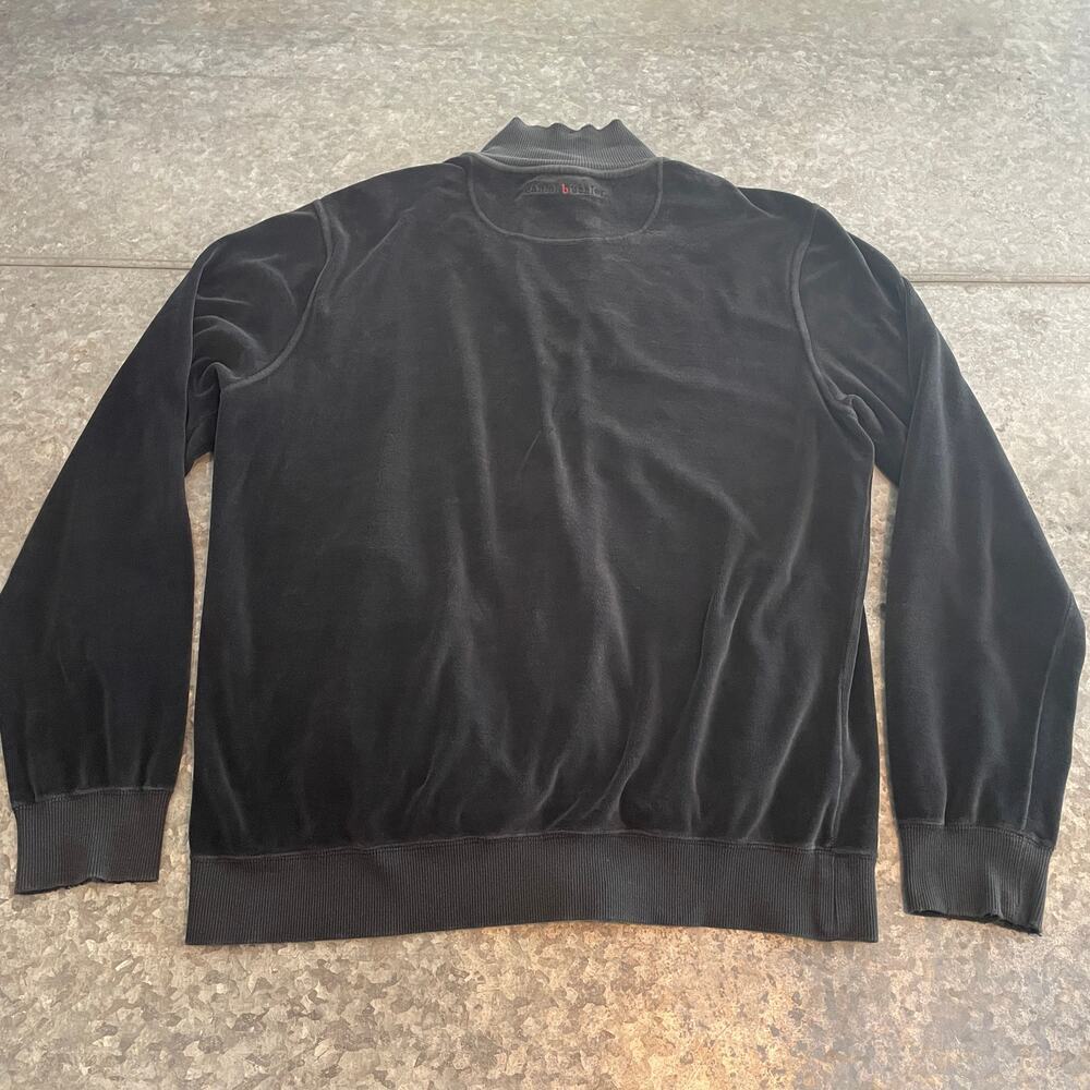 Daniel Buchler New York Velour Velvet Full Zip Jacket Sweatshirt Mens XL Black - Picture 5 of 10